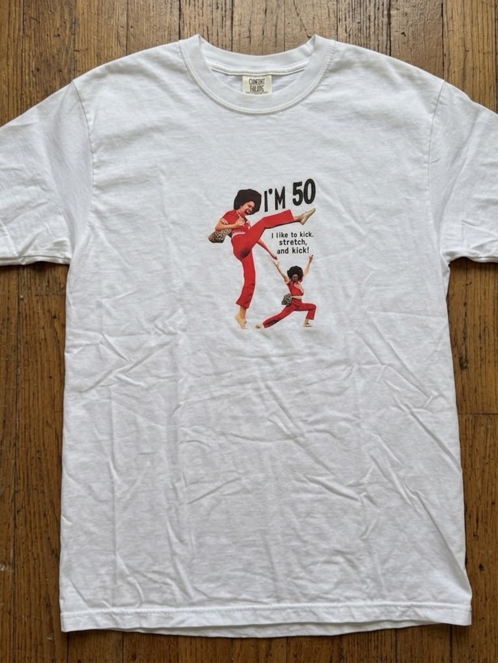 Comfort Colors White Tee with Red Graphic